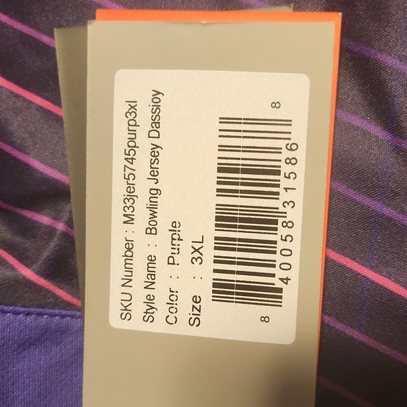 Savalino Bowling Jersey Dassioy ☆ 3XL ☆ Purple ☆ NWT ☆ 2 way stretch, quick dry - Picture 7 of 14